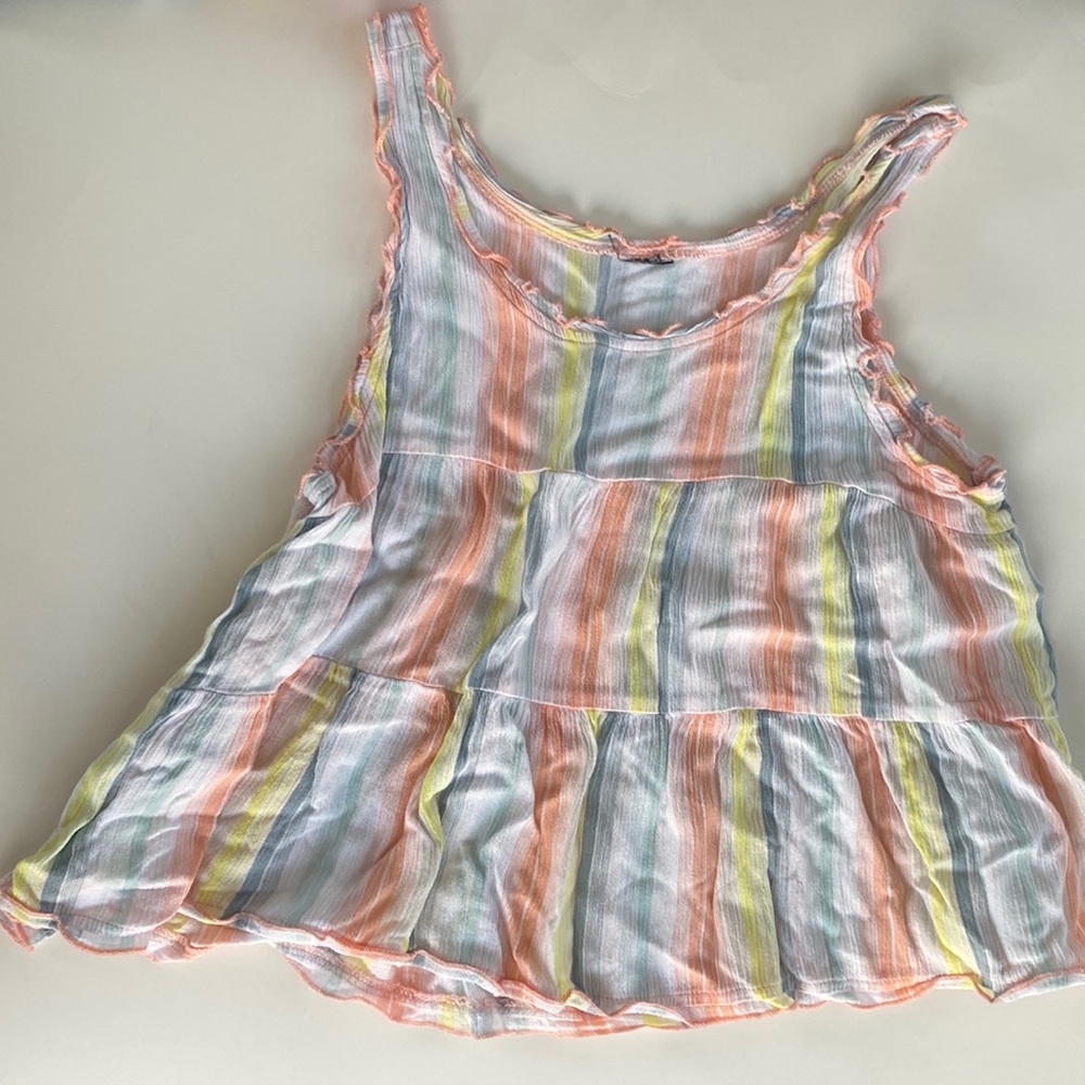 M Multi-colored girls baby doll top